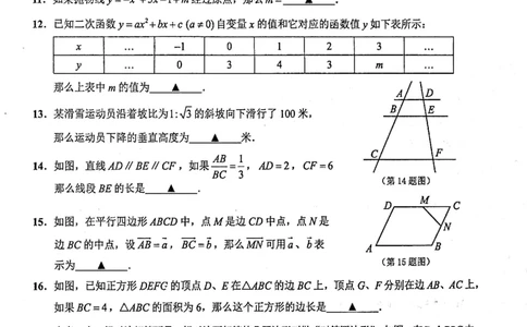 上海市崇明区2022届九年级上学期期末(一模）质量调研数学试卷（PDF原卷版）_0122026上海中考一模二模真题试卷_2025-2012年_2.上海中考数学一模二模（12-24）_一模_崇明----Word原卷版+解析版