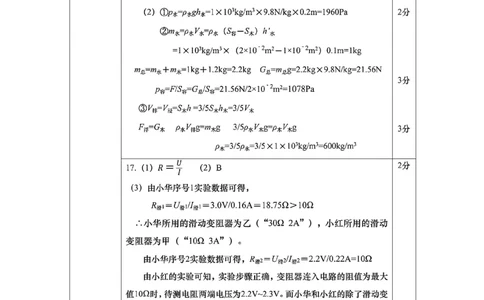 2026上海市奉贤区中考物理一模试卷参考答案_0122026上海中考一模二模真题试卷_2026年上海一模_上海1500初中高中试卷_奉贤区