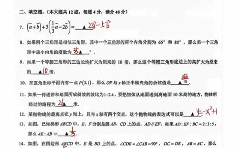 2025黄浦区初三一模数学参考答案_0122026上海中考一模二模真题试卷_2025-2012年_6.2025年上海一模_分科目整理（试卷及答案）英语听力音频在这里_数学_答案
