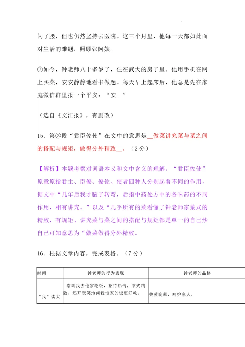 2024杨浦区语文一模试卷（含详解_0122026上海中考一模二模真题试卷_2025-2012年_1.上海中考语文一模二模（14-24）_一模_2024年上海市中考语文一模试卷（16份）