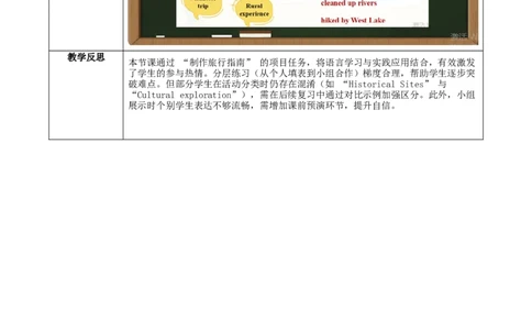 Unit1课时7SectionB（4a-4cProject）（教学设计）_最新人教版英语八年级上册_新版_初中英语8上新更新第一套可选择_01.U1-U3.英语8上-教案+PPT课件+导学案+分层作业第1套_Unit1