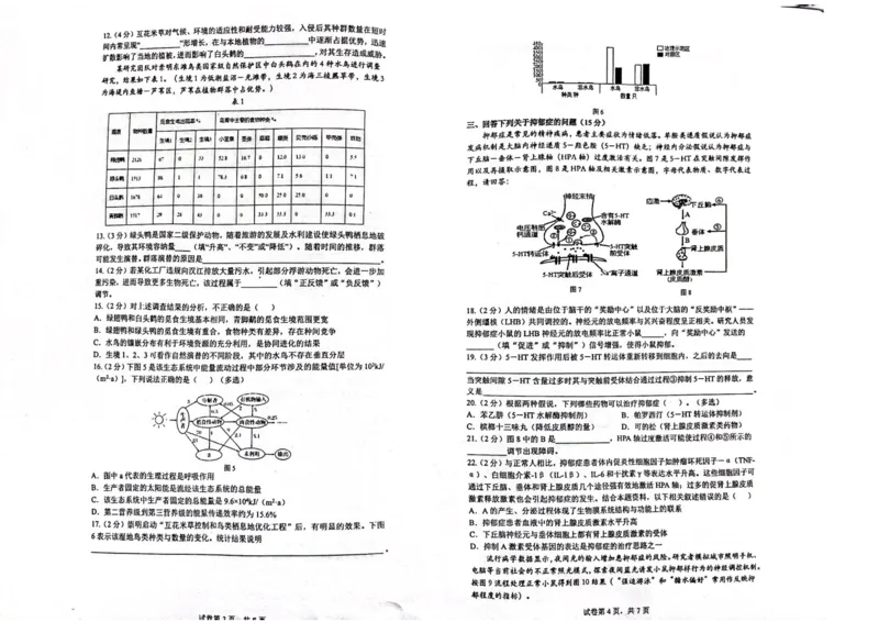 上海市华东师范大学第二附属中学2022-2023学年高二下学期5月阶段测试生物试卷_0122026上海中考一模二模真题试卷_2026年上海一模_上海1500初中高中试卷_高中_高二_下学期_1：月考