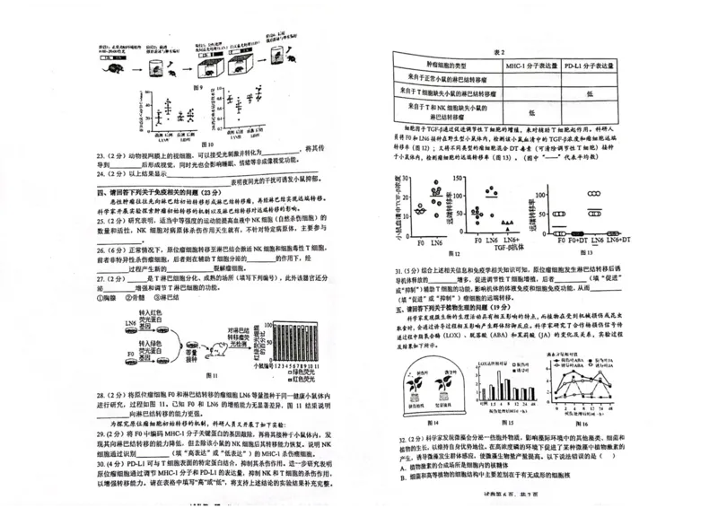 上海市华东师范大学第二附属中学2022-2023学年高二下学期5月阶段测试生物试卷_0122026上海中考一模二模真题试卷_2026年上海一模_上海1500初中高中试卷_高中_高二_下学期_1：月考
