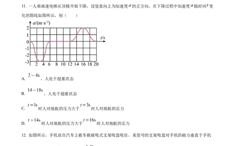 四川省绵阳市高中2024-2025学年高一上学期1月期末教学质量测试物理试题Word版无答案_2025年03月试卷_0312四川省绵阳市2024-2025学年高一上学期1月期末考试