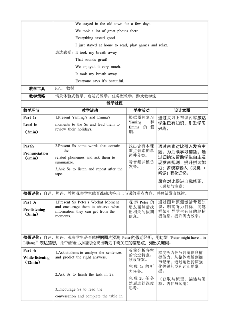 Unit1课时2SectionAPronunciation-2f（教学设计）_最新人教版英语八年级上册_新版_初中英语8上新更新第一套可选择_01.U1-U3.英语8上-教案+PPT课件+导学案+分层作业第1套_Unit1
