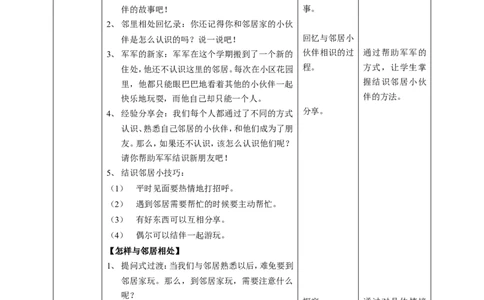 06我家的好邻居第一课时教案_26新三年级道法下册（统编版）_版本一_部编版道德与法治3下_旧版_道法3下课件教案_02.道法3下教案设计_教案第一套