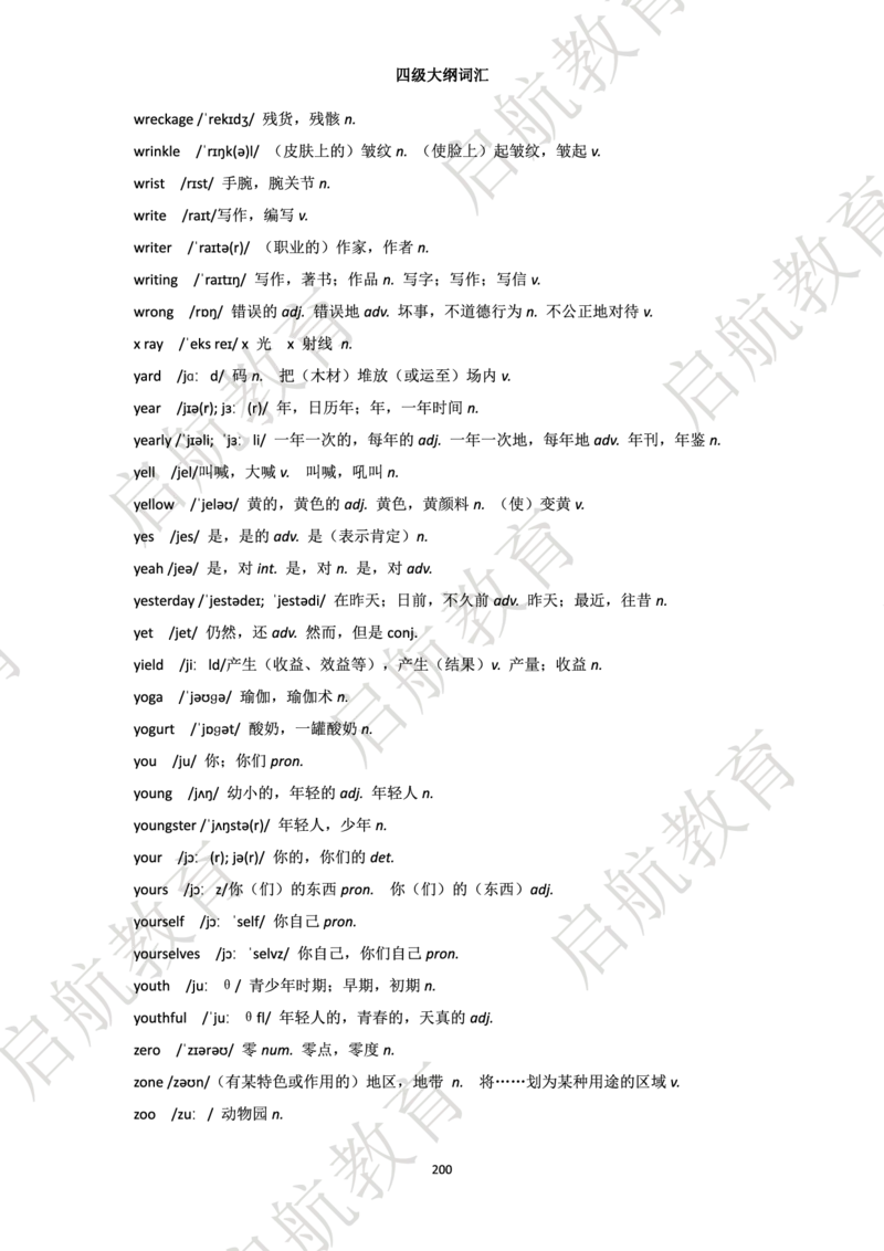四级词汇大纲词_2025刘晓燕四六级_❤️2025年6月四六级新_2025年06月4级VIP全程（自动更新，与分享时间无关）_2025年06月4级VIP全程（自动更新，与分享时间无关）_01.电子讲义