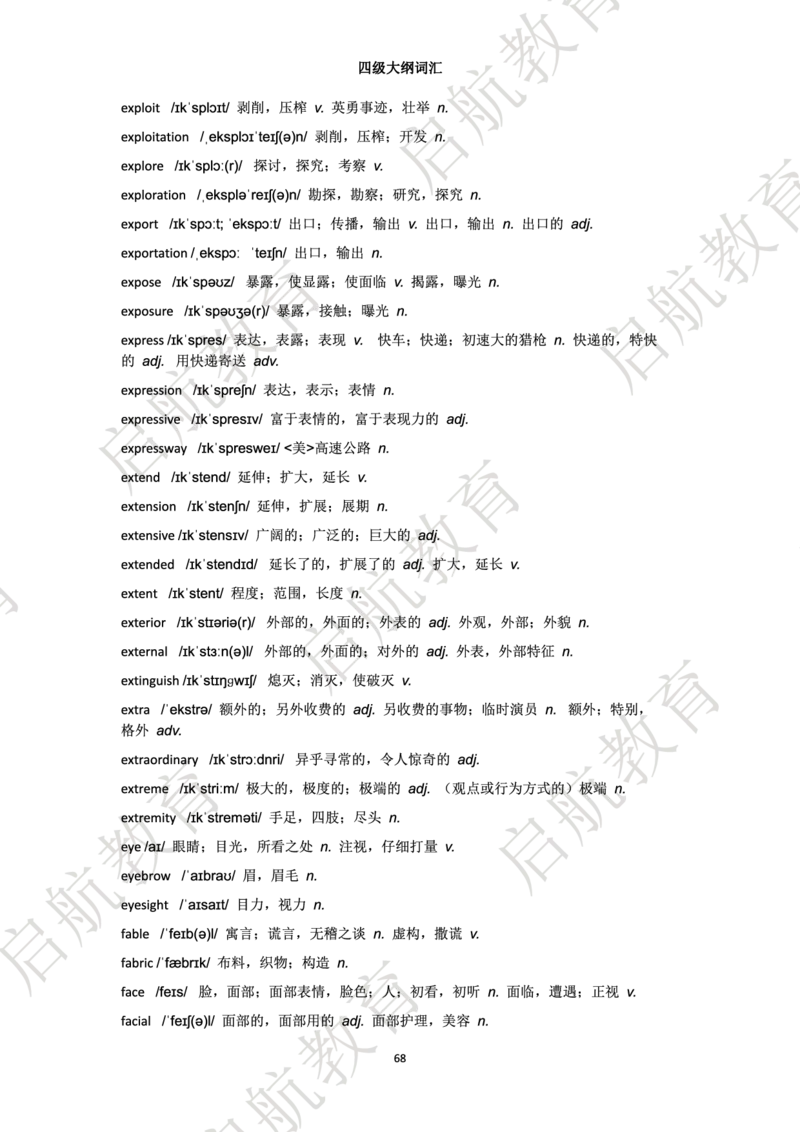 四级词汇大纲词_2025刘晓燕四六级_❤️2025年6月四六级新_2025年06月4级VIP全程（自动更新，与分享时间无关）_2025年06月4级VIP全程（自动更新，与分享时间无关）_01.电子讲义