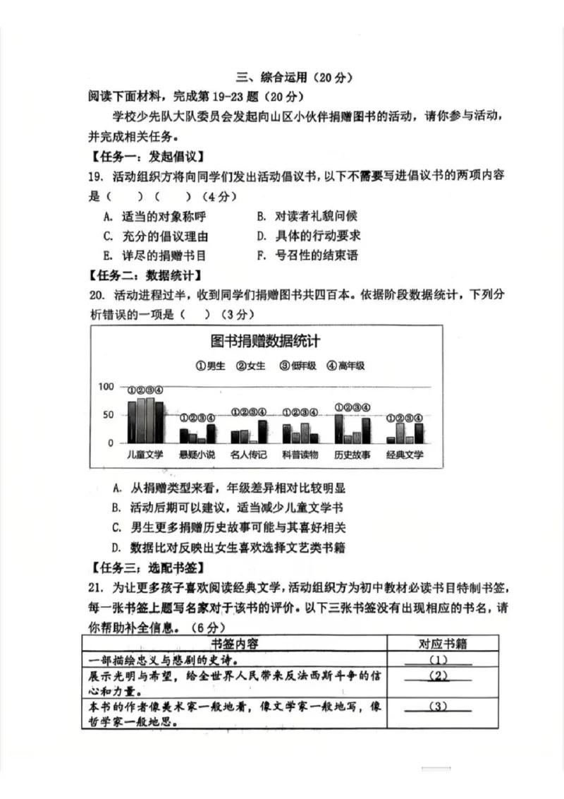 2025普陀区初三一模语文试卷_0122026上海中考一模二模真题试卷_2025-2012年_6.2025年上海一模_分科目整理（试卷及答案）英语听力音频在这里_语文