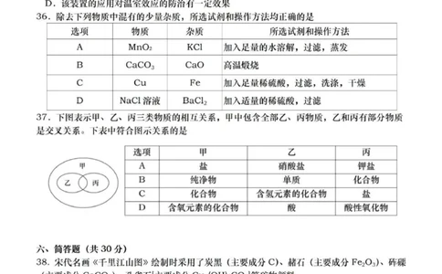 2023年上海市青浦区初三中考二模化学_0122026上海中考一模二模真题试卷_2025-2012年_5.上海中考化学一模二模（12-24）_二模_2023年上海市中考化学二模试卷（15份）