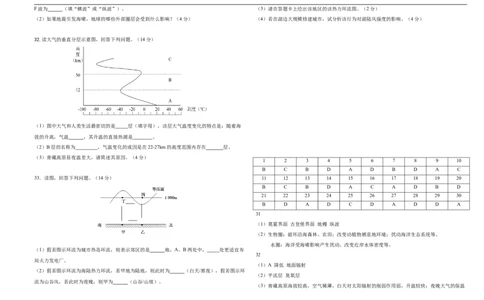 吉林省长春外国语学校2025-2026学年高一上学期10月月考地理试题（含答案）_2025年10月高一试卷_251027吉林省长春外国语学校2025-2026学年高一上学期10月月考（全）