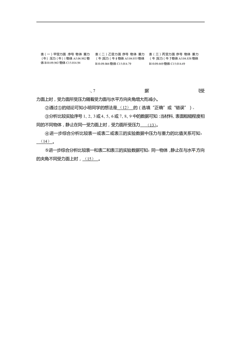 上海市长宁区2015届九年级上学期期末(一模）质量调研物理试题及答案（word版）_0122026上海中考一模二模真题试卷_2025-2012年_4.上海中考物理一模二模（14-24）_一模