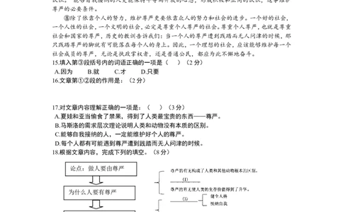 上海市长宁区2018年中考（二模）学科质量检测语文试题及答案（word版）_0122026上海中考一模二模真题试卷_2025-2012年_1.上海中考语文一模二模（14-24）_二模