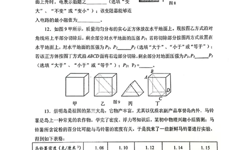 上海市交通大学附属中学2023-2024学年上学期九年级期中物理试卷_0122026上海中考一模二模真题试卷_2026年上海一模_上海1500初中高中试卷_初中_九年级_上学期_2：期中