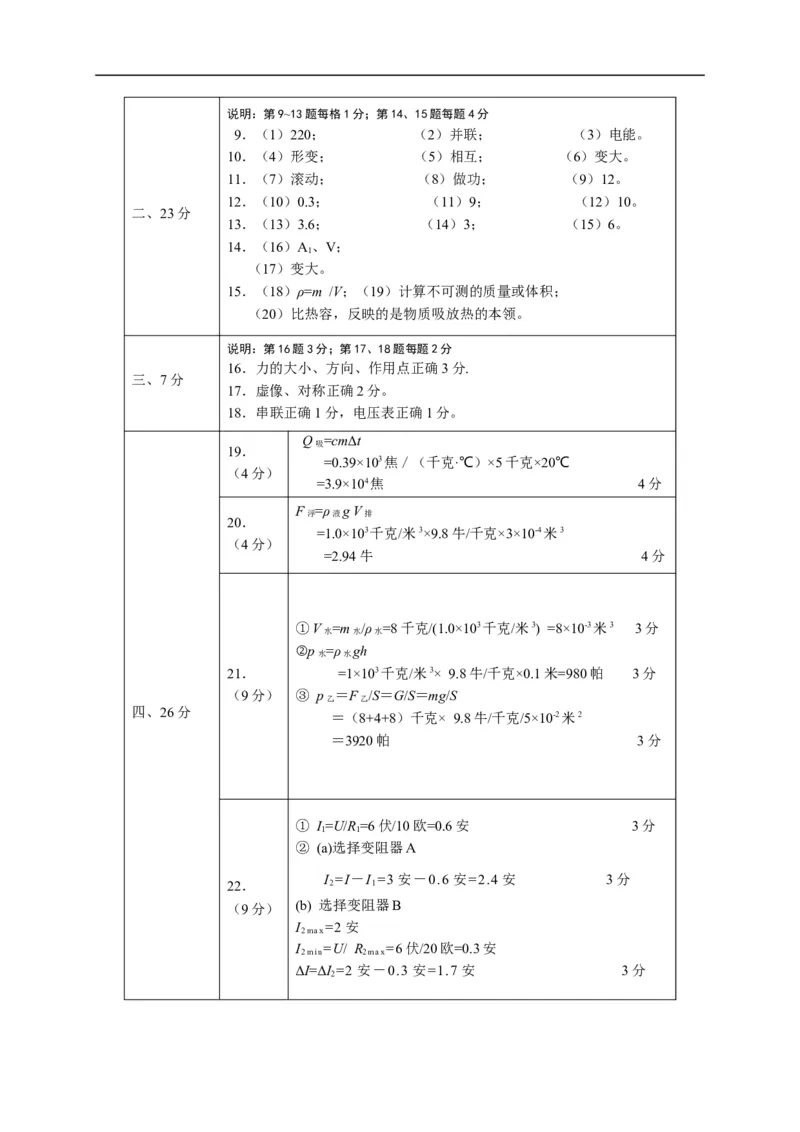 上海市静安、青浦区2016届九年级下学期期中学习质量调研（二模）物理试题（解析版）_0122026上海中考一模二模真题试卷_2025-2012年_4.上海中考物理一模二模（14-24）_二模