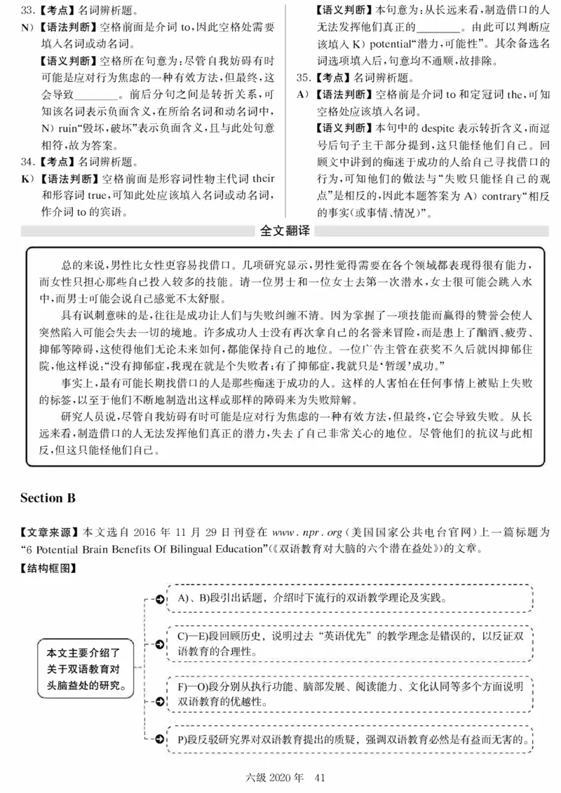 20年9月6级真题及解析卷一_四六级真题+资料包_六级真题_2020真题+解析