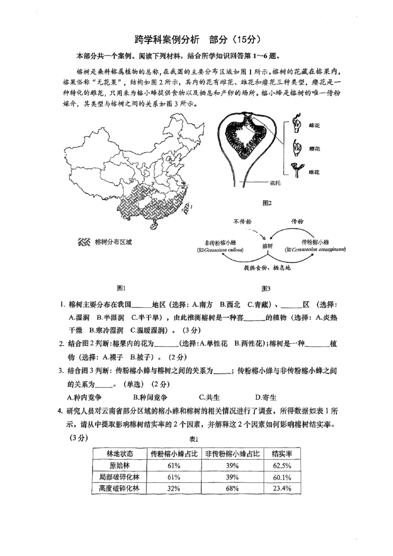 2026届奉贤区初三二模综合试卷（跨学科部分）_0122026上海中考一模二模真题试卷_2026上海二模更新中1_奉贤