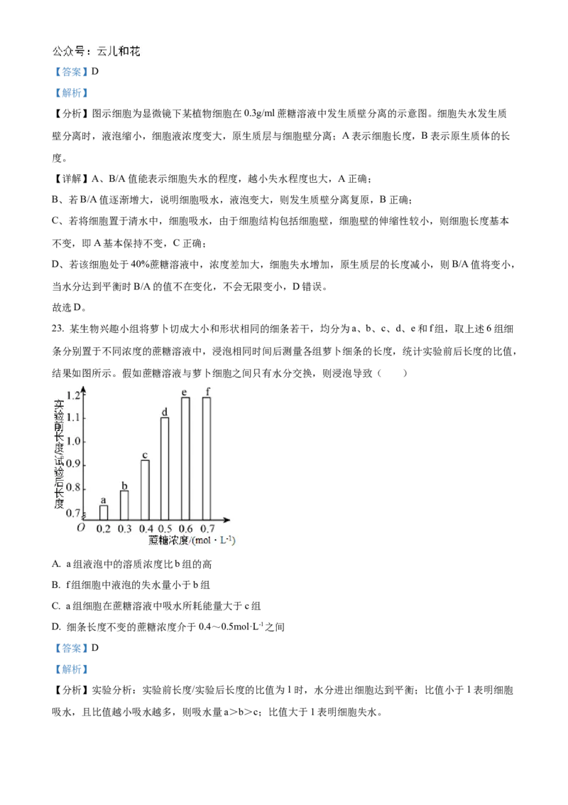 四川省绵阳市2024-2025学年高一上学期11月期中考试生物试题Word版含解析_2024年12月试卷_1202四川省绵阳市2024-2025学年高一上学期11月期中考试