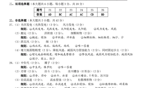 地理试卷答案_2025年12月高一试卷_251206浙江省杭州市地区(含周边)重点中学2025学年第一学期高一年级期中考试（全）
