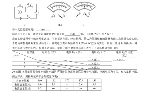 2022年上海市奉贤区中考一模物理试题_0122026上海中考一模二模真题试卷_2025-2012年_4.上海中考物理一模二模（14-24）_一模_2022年上海市中考物理一模试卷（16份）