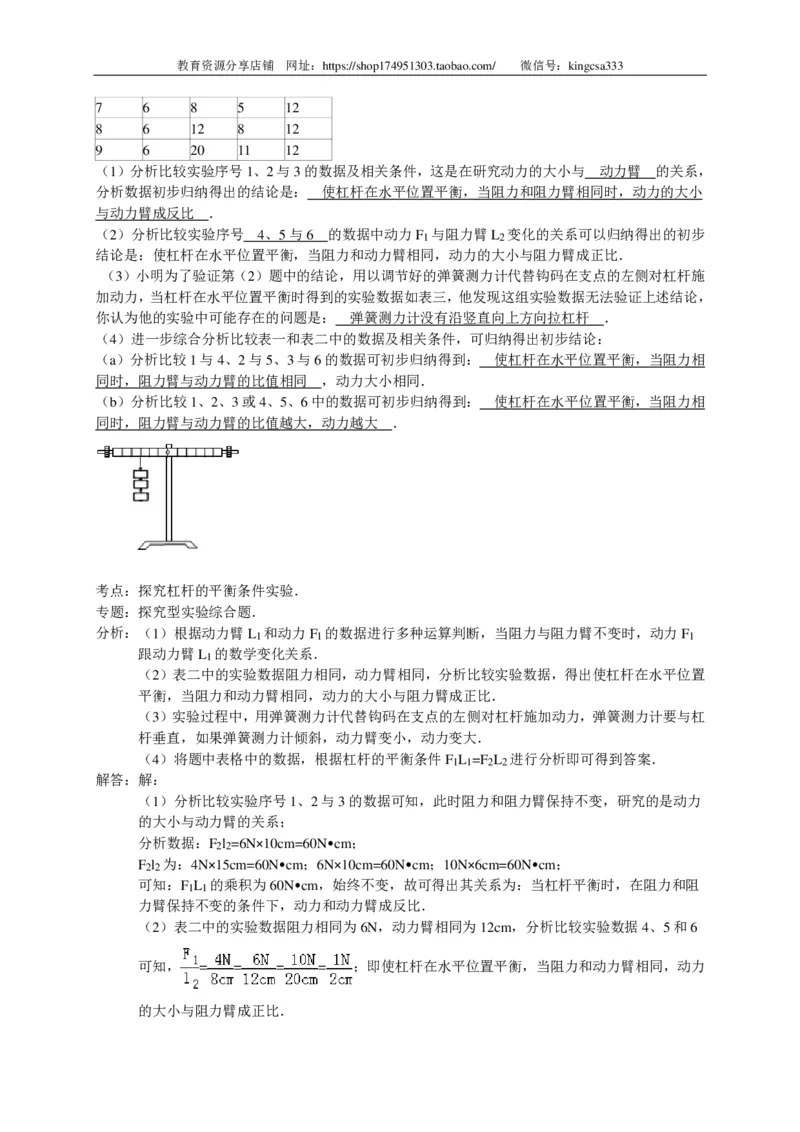 上海市金山区2015届九年级4月质量调研（二模）物理试题及答案（PDF解析版）_0122026上海中考一模二模真题试卷_2025-2012年_4.上海中考物理一模二模（14-24）_二模_赠PDF版