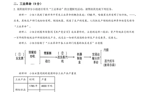 2026上海青浦初三一模历史试题（原卷版）_0122026上海中考一模二模真题试卷_2026年上海一模_上海1500初中高中试卷_青浦区