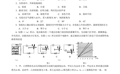上海市徐汇区2016届九年级4月质量调研（二模）物理试题及答案（PDF解析版）_0122026上海中考一模二模真题试卷_2025-2012年_4.上海中考物理一模二模（14-24）_二模_赠PDF版