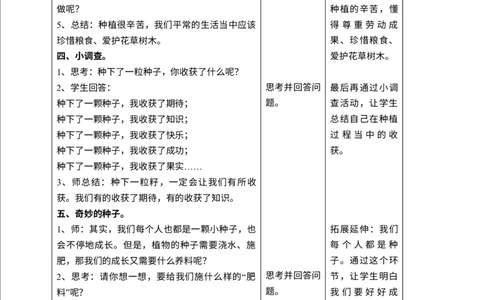 1.4试种一粒籽第二课时教案(1)_26新二年级道法下册（统编版）_版本二_教学设计_教案1