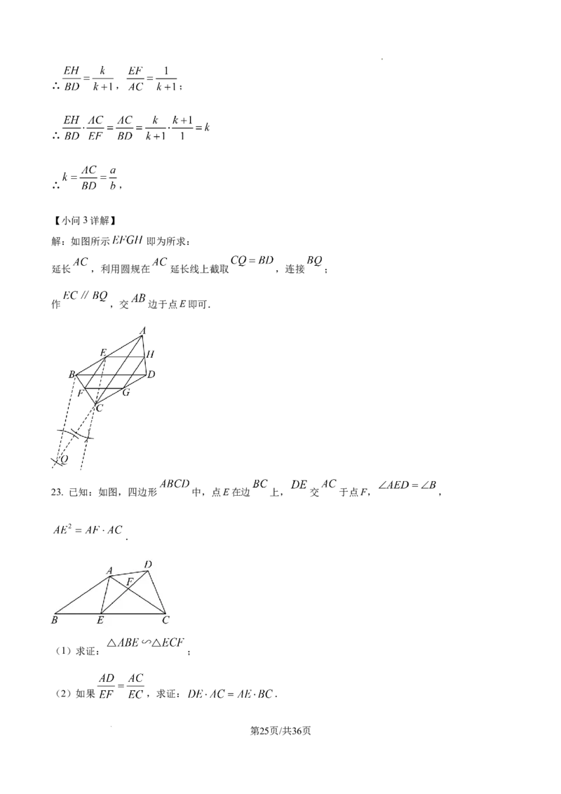 2026上海普陀初三一模数学试题（解析版）_0122026上海中考一模二模真题试卷_2026年上海一模_上海1500初中高中试卷_普陀区