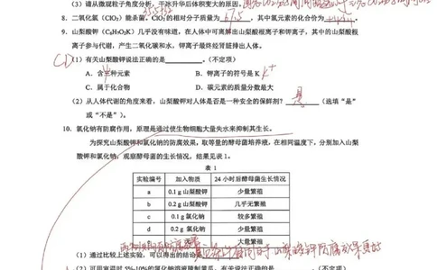 2026上海黄浦初三一模化学试卷（手写答案）_0122026上海中考一模二模真题试卷_2026年上海一模_上海1500初中高中试卷_黄浦