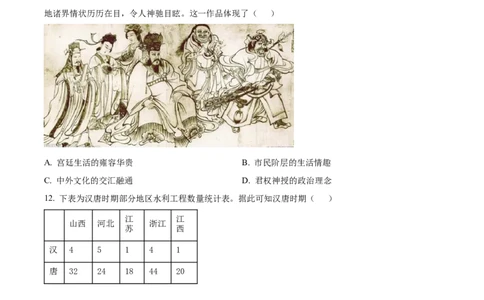 四川省绵阳市2024-2025学年高一上学期期中考试历史试题Word版无答案_2024年12月试卷_1202四川省绵阳市2024-2025学年高一上学期11月期中考试