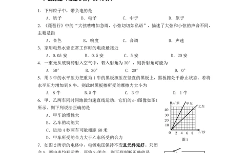 上海市闵行区2014届九年级4月质量调研（二模）物理试题及答案（PDF版）_0122026上海中考一模二模真题试卷_2025-2012年_4.上海中考物理一模二模（14-24）_二模_赠PDF版