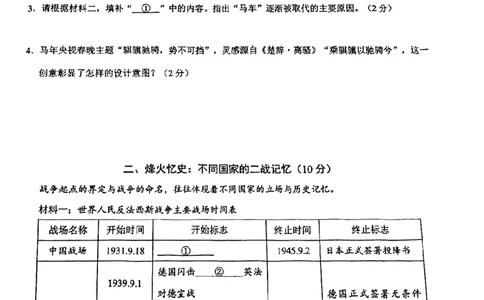 2026届浦东新区初三二模历史试卷_0122026上海中考一模二模真题试卷_2026上海二模更新中1_浦东新区