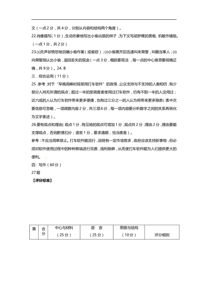 上海市闸北区2014年中考（二模）学科质量检测语文试题及答案（word版）_0122026上海中考一模二模真题试卷_2025-2012年_1.上海中考语文一模二模（14-24）_二模