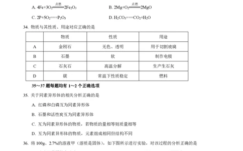 2022届虹口区中考化学一模_0122026上海中考一模二模真题试卷_2025-2012年_5.上海中考化学一模二模（12-24）_一模_2022年上海市中考化学一模试卷（15份）_1试卷word版_虹口word原卷版