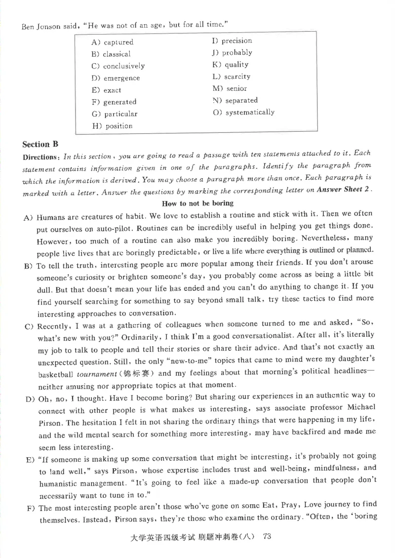 就这样过四级刷题冲刺卷_2025刘晓燕四六级_2025年12月刘晓燕四级全程班_2025年12月刘晓燕四级全程班_00讲义资料_（就这样过英语四级真题+模拟）电子讲义