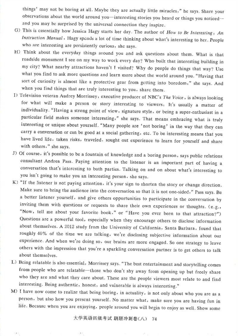 就这样过四级刷题冲刺卷_2025刘晓燕四六级_2025年12月刘晓燕四级全程班_2025年12月刘晓燕四级全程班_00讲义资料_（就这样过英语四级真题+模拟）电子讲义