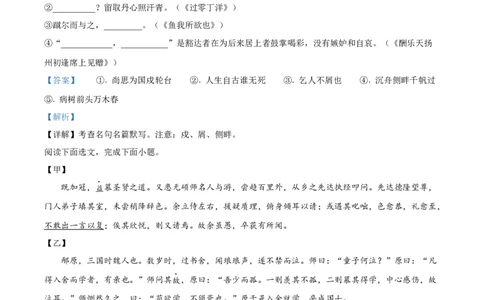 2023年上海市崇明区中考二模语文试题（解析版）_0122026上海中考一模二模真题试卷_2025-2012年_1.上海中考语文一模二模（14-24）_二模_2023年上海市中考语文二模试卷（16份）_2023二模试卷