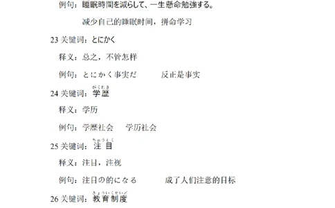203考研日语--常用词汇库学校教育类（OCR）_203考研（日语）历年真题资料_203日语-复习资料_05-203考研日语作文_203考研日语-作文常用单词分类