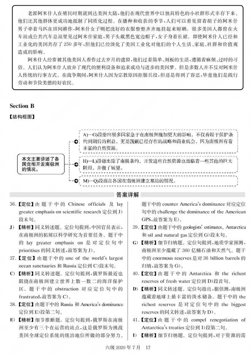 20年7月6级真题及解析_四六级真题+资料包_六级真题_2020真题+解析
