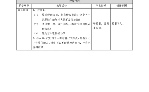 01我是独特的第二课时教案_26新三年级道法下册（统编版）_版本一_部编版道德与法治3下_旧版_道法3下课件教案_02.道法3下教案设计_教案第一套