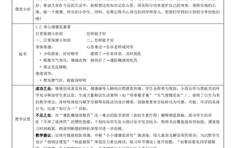 1.2《身心健康很重要》教学设计(1)(1)_26新二年级道法下册（统编版）_版本一_部编版道德与法治2下_2026春新版_第二套_01.道法2下第4套课件+核心素养教案26春已更完