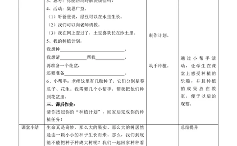 1.4试种一粒籽第一课时教案(1)_26新二年级道法下册（统编版）_版本二_教学设计_教案1