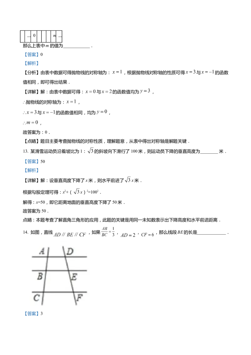 上海市崇明区2022届九年级上学期期末(一模）质量调研数学试卷（word解析版）_0122026上海中考一模二模真题试卷_2025-2012年_2.上海中考数学一模二模（12-24）_一模