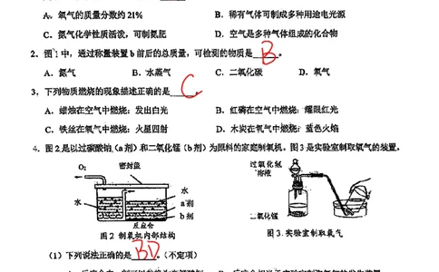 2026上海浦东新初三一模化学试卷（手写答案）_0122026上海中考一模二模真题试卷_2026年上海一模_上海1500初中高中试卷_浦东新区