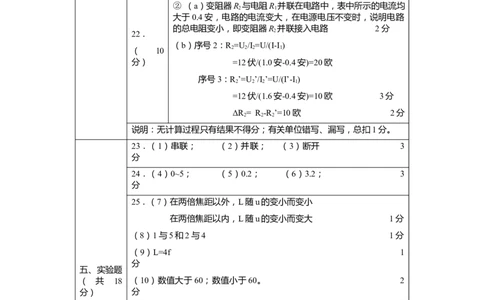 上海市静安区2019届九年级4月质量调研(二模）质量调研物理答案（word版）_0122026上海中考一模二模真题试卷_2025-2012年_4.上海中考物理一模二模（14-24）_二模_2019中考物理二模答案
