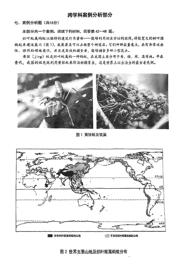 2025届嘉定区初三一模跨学科试卷_0122026上海中考一模二模真题试卷_2025-2012年_6.2025年上海一模_分科目整理（试卷及答案）英语听力音频在这里_跨学科