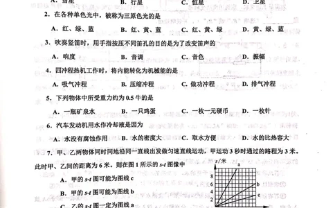 上海市徐汇区2019届九年级上学期期末(二模）质量调研物理试题及答案（PDF版）_0122026上海中考一模二模真题试卷_2025-2012年_4.上海中考物理一模二模（14-24）_二模