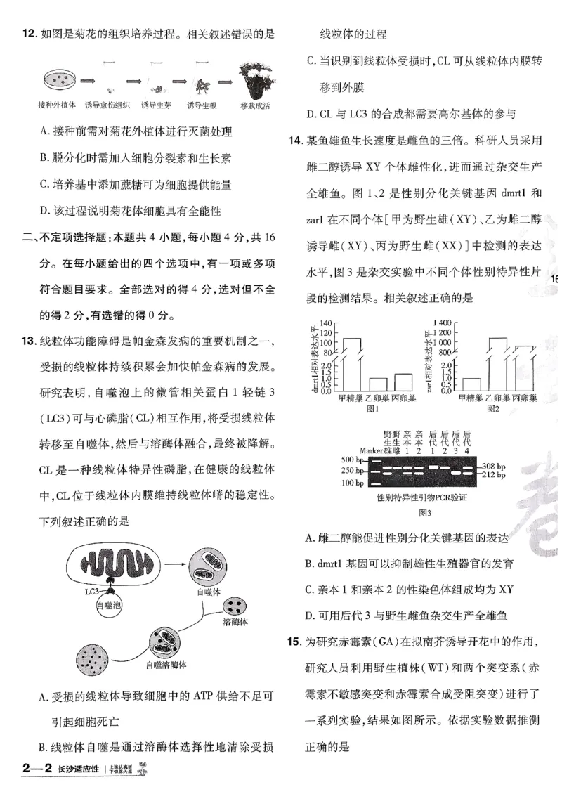 2026生物金考卷特快专递第6期《一模精选卷》试题册_第六期物化生_2026生物金考卷特快专递第6期《一模精选卷》