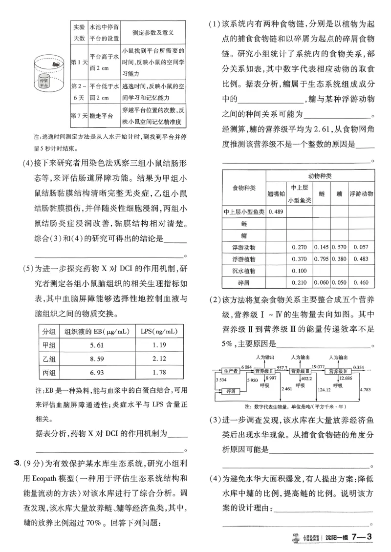 2026生物金考卷特快专递第6期《一模精选卷》试题册_第六期物化生_2026生物金考卷特快专递第6期《一模精选卷》